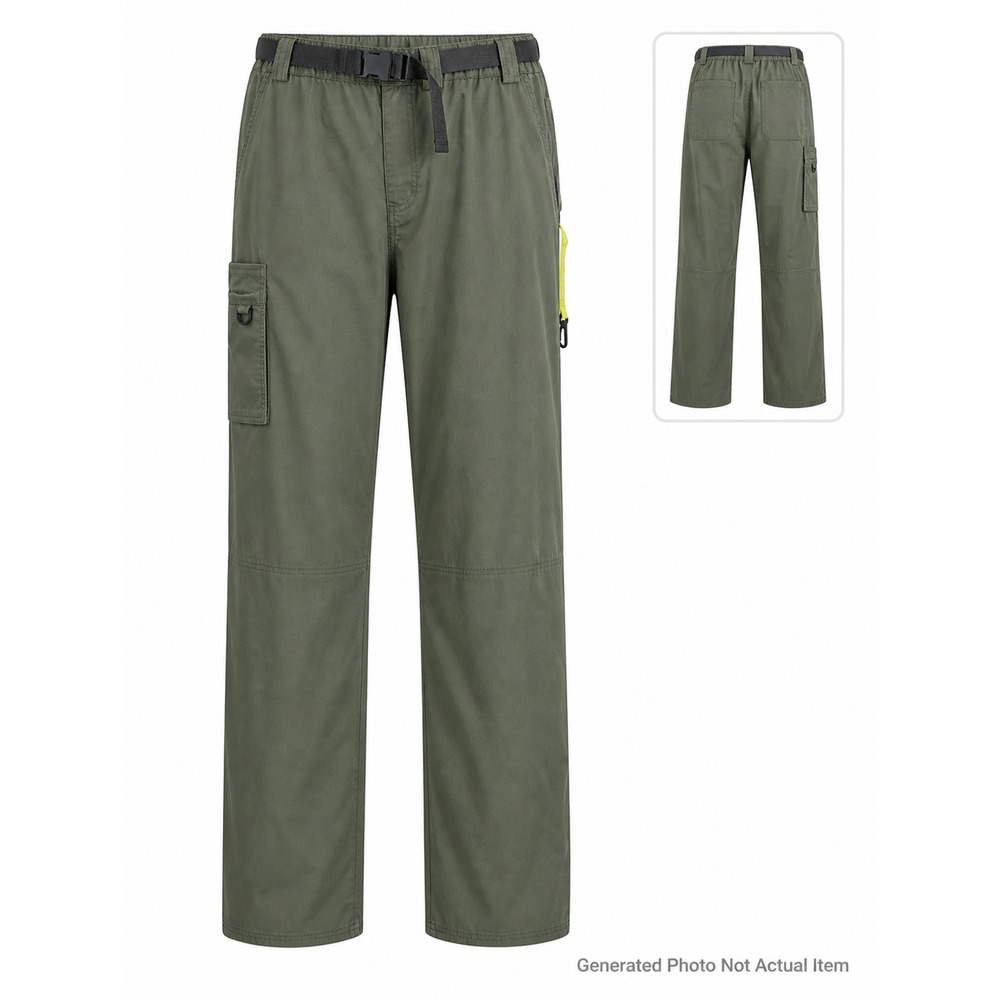 Code Happy Mens Tall Cargo Scrub Pants Olive Green Antimicrobial Utility L